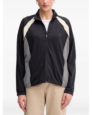 Benetton Colour-Block Zip-Up Sweatshirt - Blue