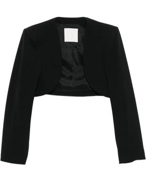 Marina Rinaldi Acro Long-Sleeve Cropped Jacket - Black