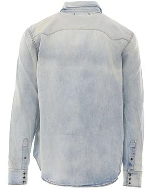 Amiri Western Denim Long Sleeve Shirt - Grey