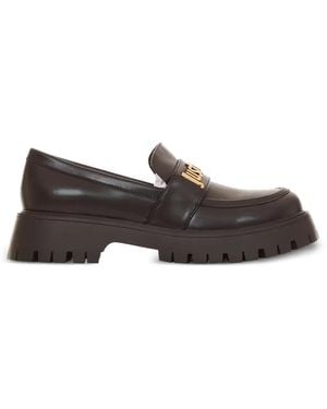 Just Cavalli Metal-Logo Chunky-Sole Loafers - Black