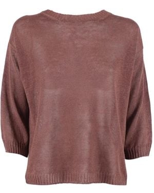 Weekend by Maxmara Round-Neck Knitted Top - Brown