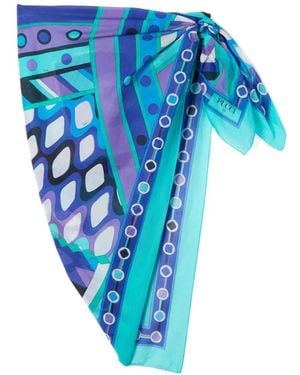 PUCCI Pareo Con Motivo Geométrico Vivara - Azul