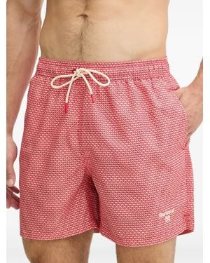 Barbour Badeshorts Mit Geometrischem Print - Pink