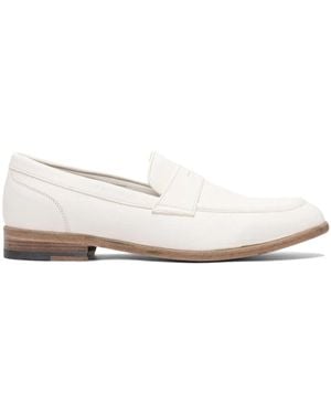 STURLINI FIRENZE Penny Leather Loafers - White