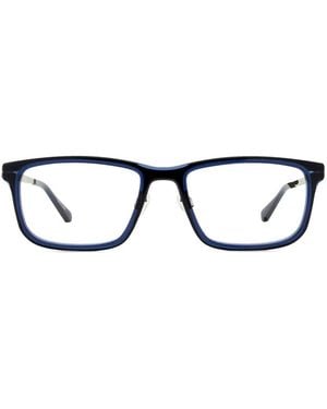 Shinola Rectangle-Frame Glasses - Blue
