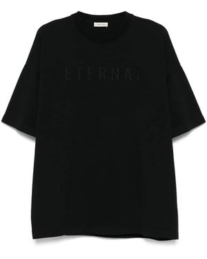 Fear Of God Eternal Tee With Subtle Embossed Design - Black