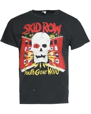 MadeWorn Skid Row 90's Skull-Graphic T-Shirt - Black