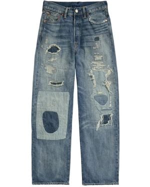 RRL Jean À Effet Usé - Blue