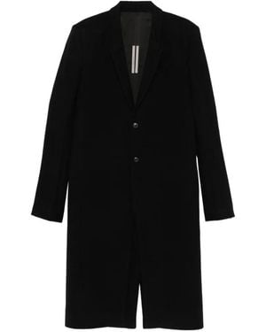 Rick Owens Manteau Concordian À Simple Boutonnage - Black