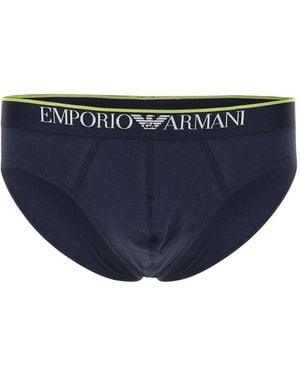 Emporio Armani プリント ブリーフ セット - ブルー