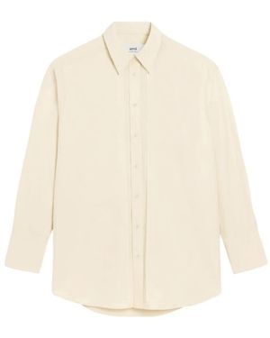 Ami Paris Raw-Edge Shirt - White