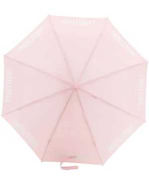 Moschino ロゴ 折りたたみ傘 - ピンク