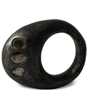 Parts Of 4 Tall Mountain Diamond Ring - Black