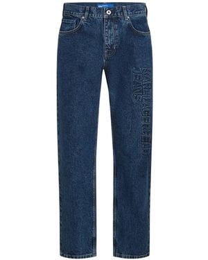 KARL LAGERFELD Straight Logo Jeans - Blue