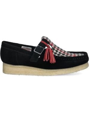 Clarks Wallabe Loafer mit T-Riemen - Schwarz