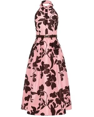 Rebecca Vallance Connie Halter-Floral Midi Dress - Red