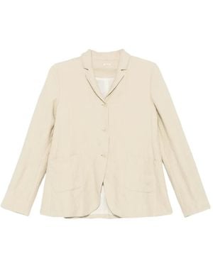 Apuntob Blazer Boutonné À Revers Crantés - Neutre