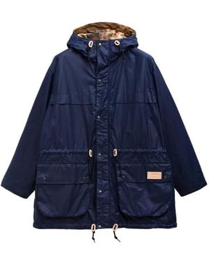 Barbour X Paul Smith Durham Waxed Jacket - Blue