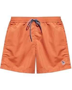 Paul Smith Badeshorts Mit Logo-Patch - Orange