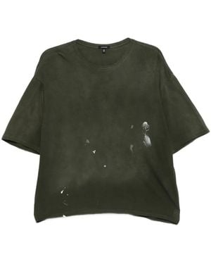 R13 T-Shirt À Effet Taches De Peinture - Green