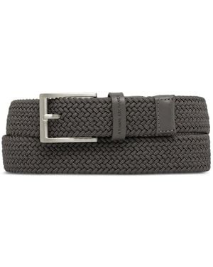 ARMANI EXCHANGE Braided Buckle Belt - Grey