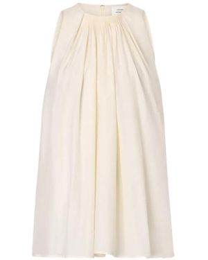Loulou de Saison Liao Flaring Gathered Blouse - White