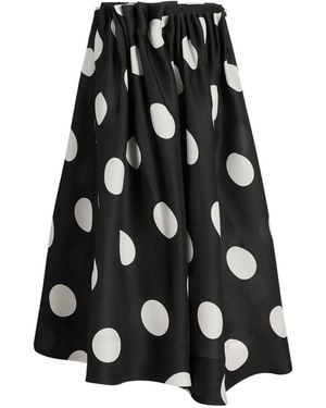 KHAITE Polka-Dot Skirt - White