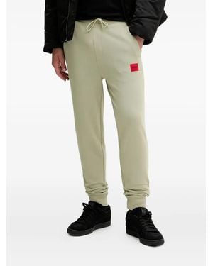 HUGO Duak Logo-Patch Track Trousers - Green