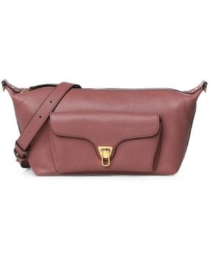 Coccinelle Medium Beat Generation Grained Leather Shoulder Bag - Pink