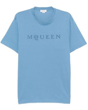 McQueen T-Shirt Mit Logo - Blau
