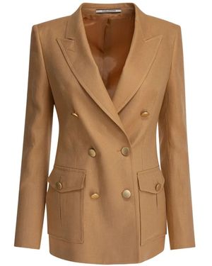 Tagliatore Double-Breasted Blazer - Brown