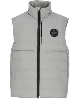 Canada Goose Chaleco Lodge Acolchado Con Parche Del Logo - Gris