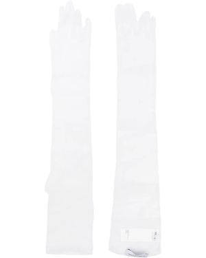 Ioana Ciolacu Ellenbogenlange Handschuhe - Weiß