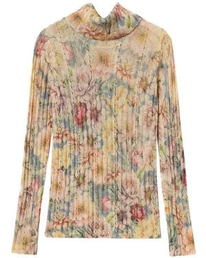 Twinset Pullover Mit Blumenprint - Weiß