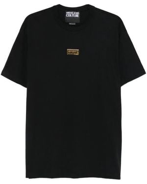 Versace Jeans Couture T-Shirt Con Placca - Nero