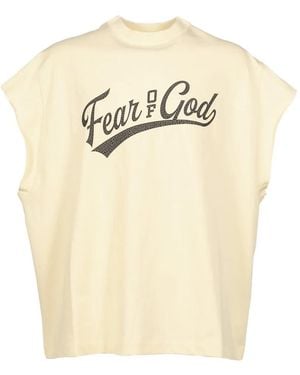 Essentials Graphic-Print Cut-Off T-Shirt - White