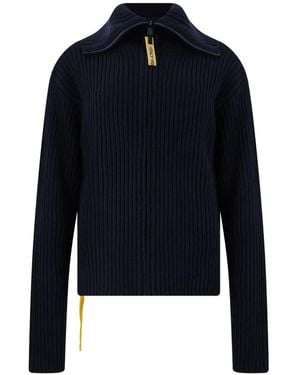 Fendi Cárdigan Con Cremallera - Azul