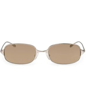McQueen Sonnenbrille Mit Eckigem Gestell - Natur