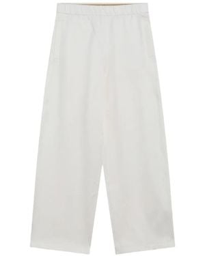 Max Mara Elasticated-Waistband Track Pants - White
