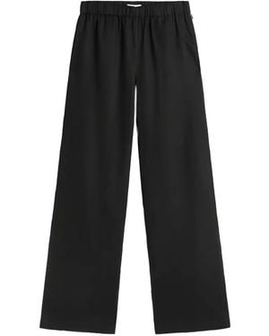 Ecoalf Drawstring Wide-Leg Trousers - Black