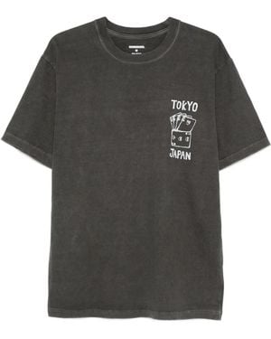 Neighborhood T-Shirt mit grafischem Print - Schwarz