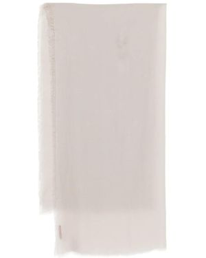 AMA Pure Cashmere Scarf - White