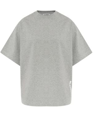 Jil Sander Logo-Print T-Shirt - Grey