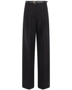 Max Mara Belted Pleated Pants - Black