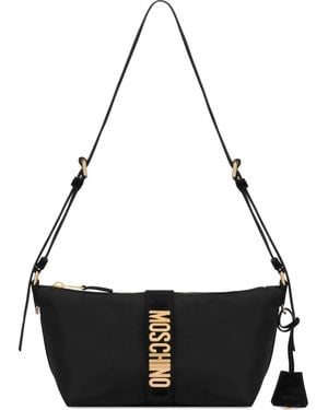 Moschino Logo-Lettering Shoulder Bag - Black