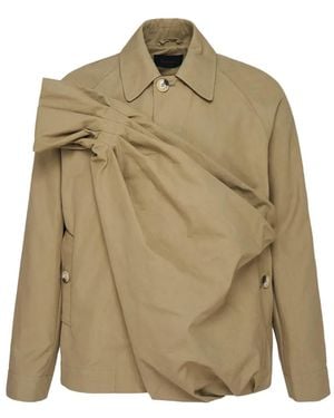 Simone Rocha Hemdjacke Mit Drapierten Details - Natur