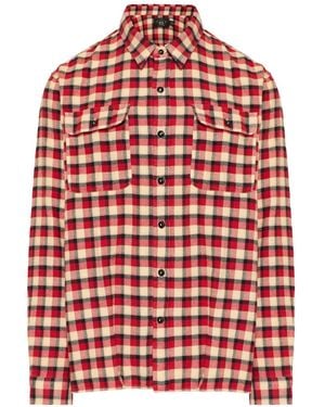 RRL Check-Pattern Flannel Shirt - Red