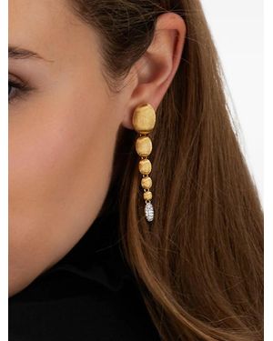 Nanis 18K Diamond Drop Earrings - Brown