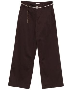 Liu Jo Zip Cropped Pants - White