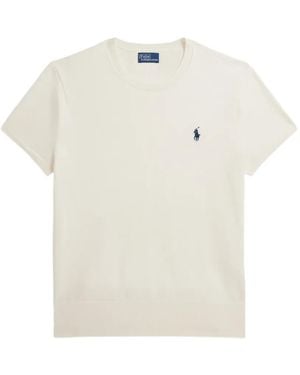 Polo Ralph Lauren Short Sleeve Knit Top - White